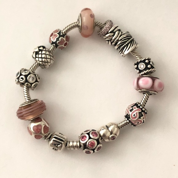 💕3/$85 925 Oxidized Silver & Pink Enamel Charm - Picture 10 of 10